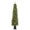 Glitzhome® 6ft Pre-lit Green Artificial Christmas Porch Tree, Warm White Lights